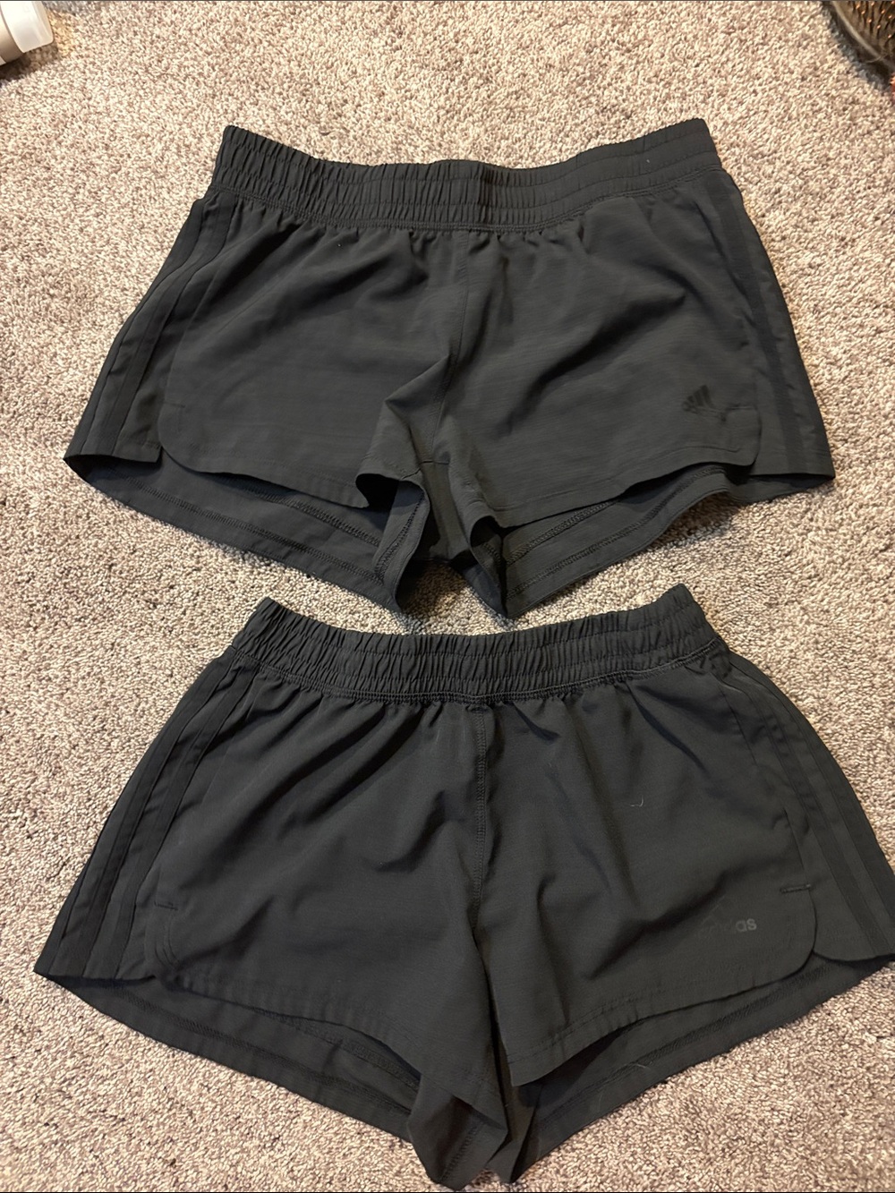 adidas Women’s Black Athletic Running Shorts Duo